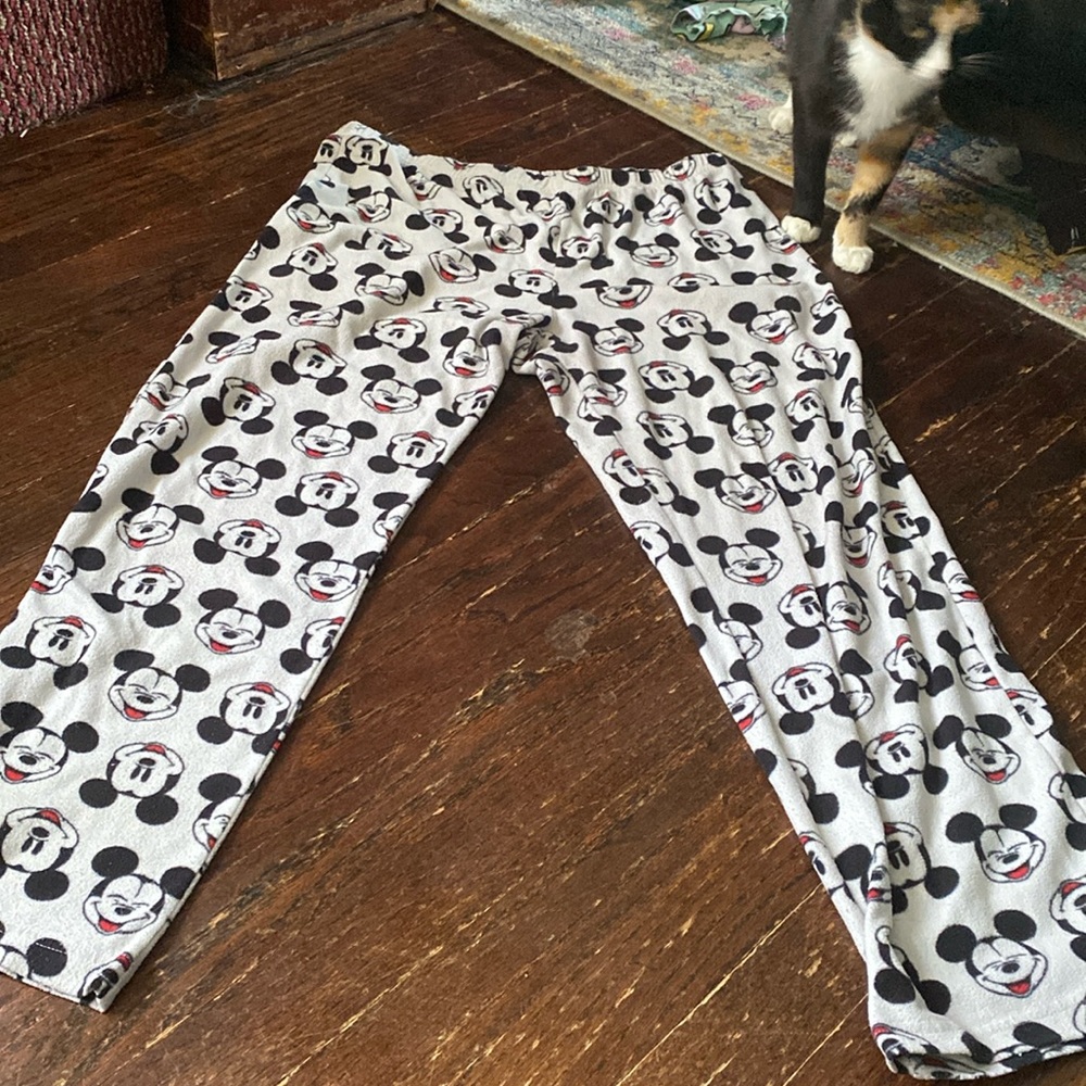 Large Mickey Mouse sweatpants fits like a small-medium
